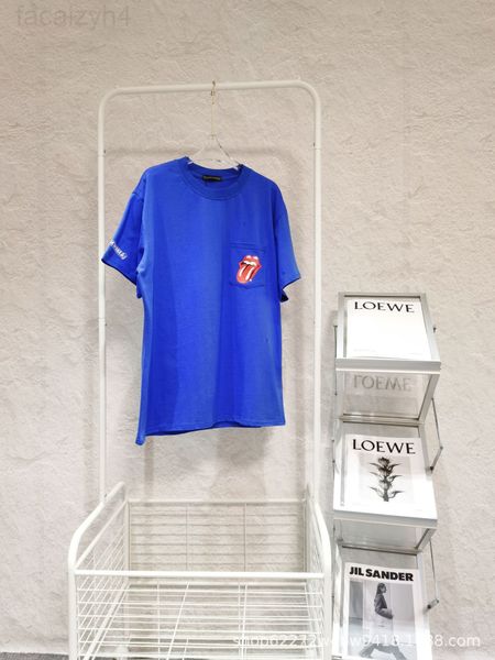 

men's t-shirts designer 2022s men's and wo autumn winter new ch crowe limited big tongue blue short sleeve wo sanskrit t t-shirt 1, White;black