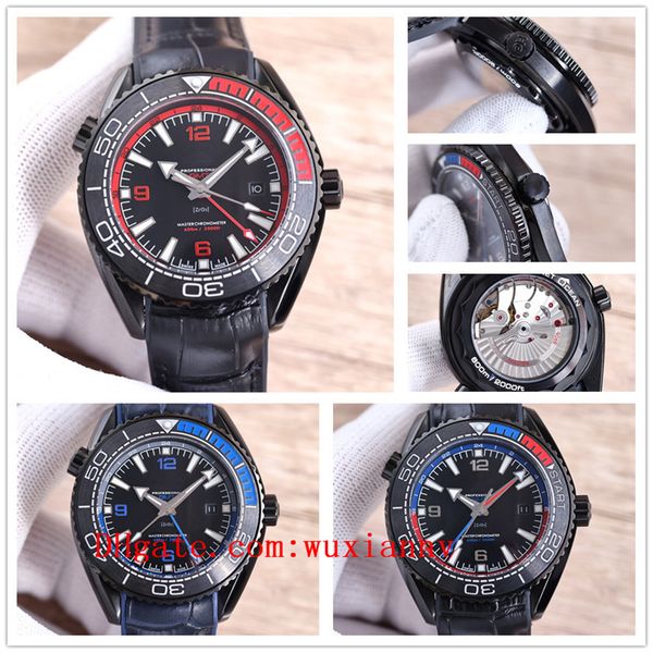 

2022 ceramic bezel luxury business brand boss watches sea 007 master planet ocean man gmt deep black wristwatches james bond mens watch d405