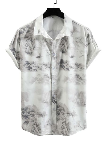 

men random view print shirt s1ss#, White;black