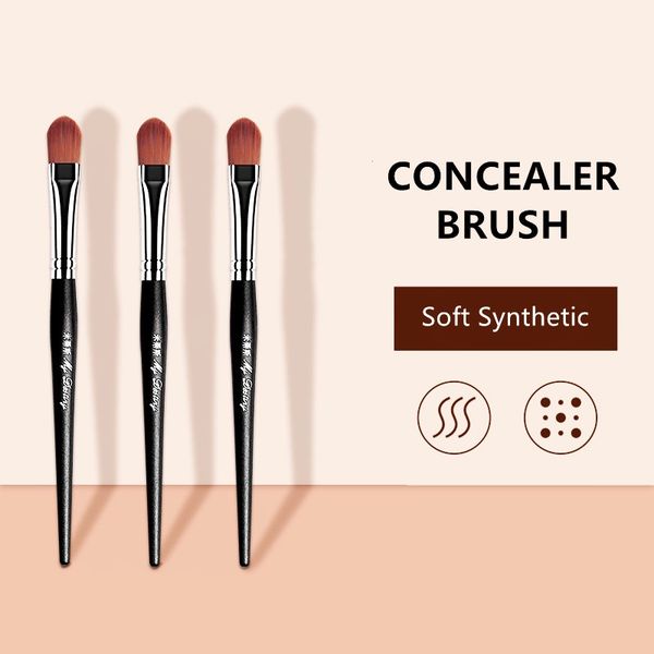 

Mydestiny Maximum Coverage Concealer Makeup Brush - Black Soft Synthetic Flawless Cosmetics Beauty Tool, My destiny