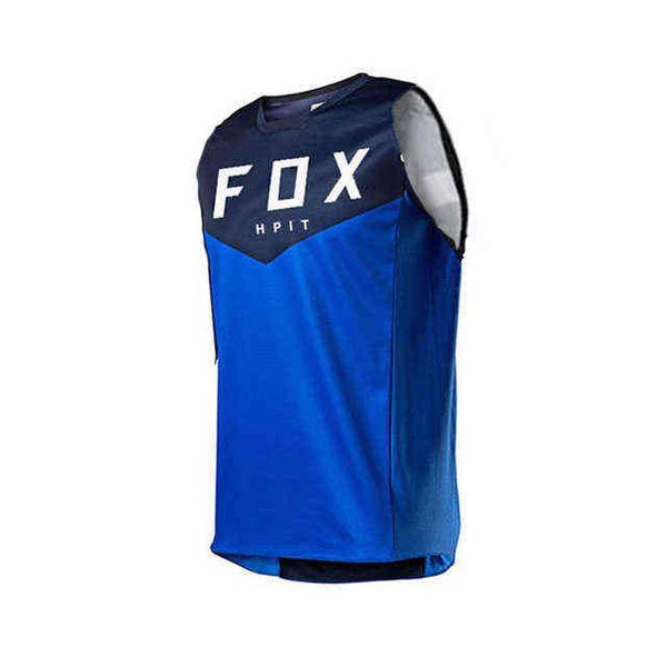 

kaus tanpa lengan sepeda motor gunung mtb off-road rompi jersey hpit fox, White
