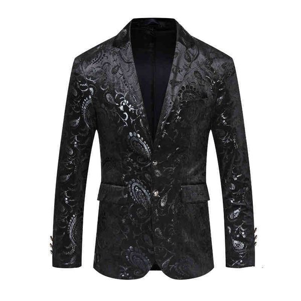 

men's suits & blazers black blazer men slim fit suit jacket fashion casual man chic groom singer costume formal evening dress 8lj0, White;black