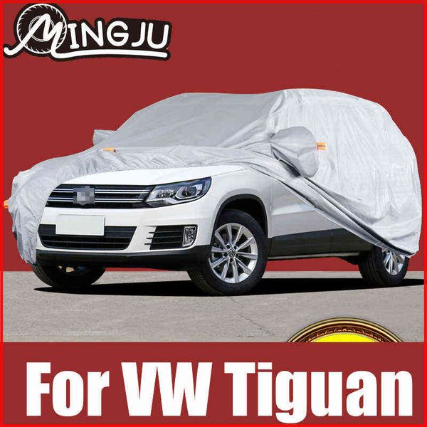 

full car covers for vw volkswagen tiguan outdoor snow protective sunshade dustproof waterproof oxford cloth accessories w220322