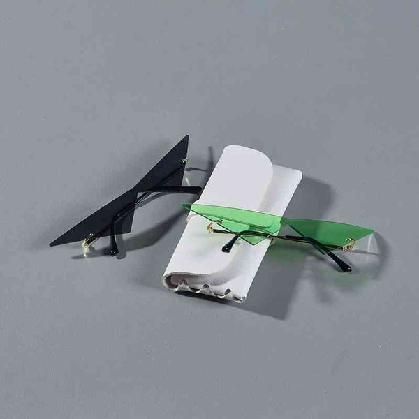 

gg designer cycle fashion cc sunglasses for woman mens european and american retro frameless cut edge large face small glasses transparent g, White;black