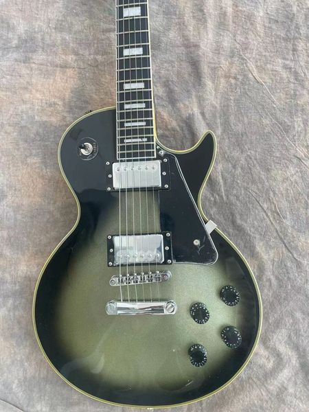

electric guitar 6 strings silver gray guitar silver accessories
