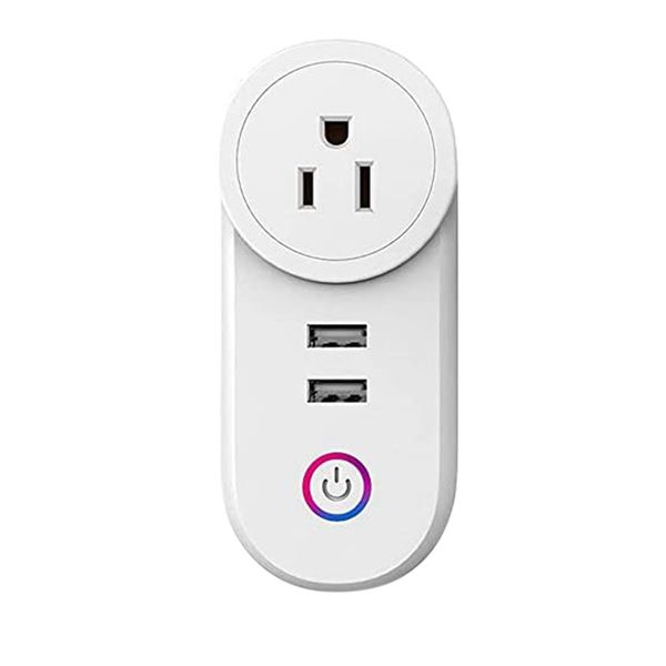 Timer de controle remoto Power Power Wi-Fi Usb tomada sem fio Voice Tuya Phone Charger WiFi Smart Plug 10a EU Alex