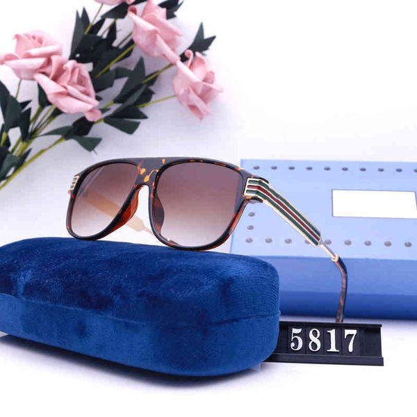 

overseas 2022 new sunglass men's and women's street shooting sunglass travel fashion glass 5817, White;black