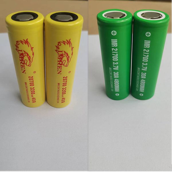 

imr 20700 21700 battery gold 3200mah green 4800mah 3.7v 30a 40a high drain rechargeable lithium vape mod dry batteries