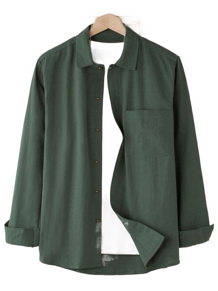 

men pocket front button up shirt without tee n2c4#, White;black