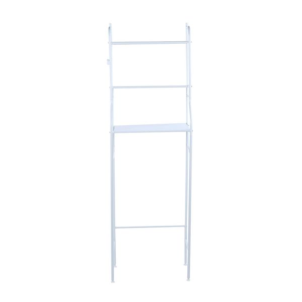

3-tier iron toilet towel storage rack holder over bathroom shelf organizer white