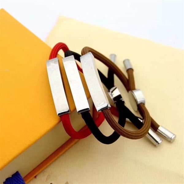 

lover's gift bracelet stainless steel tag bracelets fashion designer jewelry luxury men bracelet women bracelets whole bi264f, Black