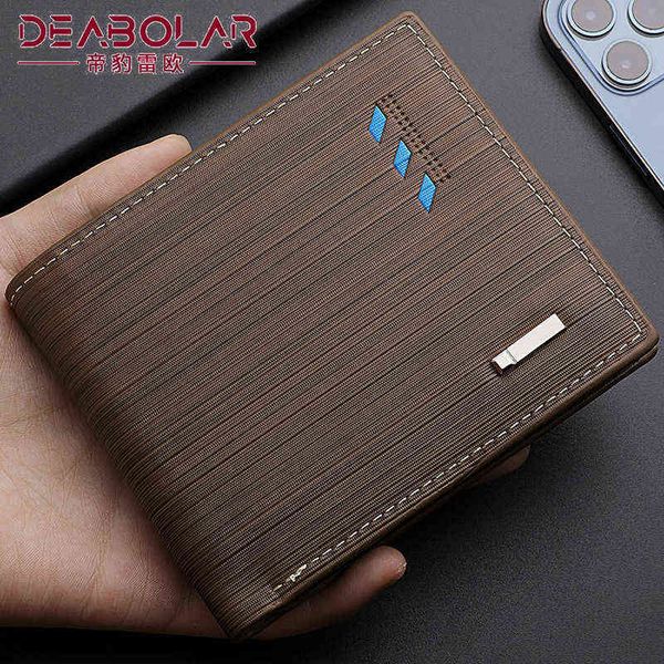 

men's wallet horizontal pu men's korean men's wallet card bag 220625, Red;black