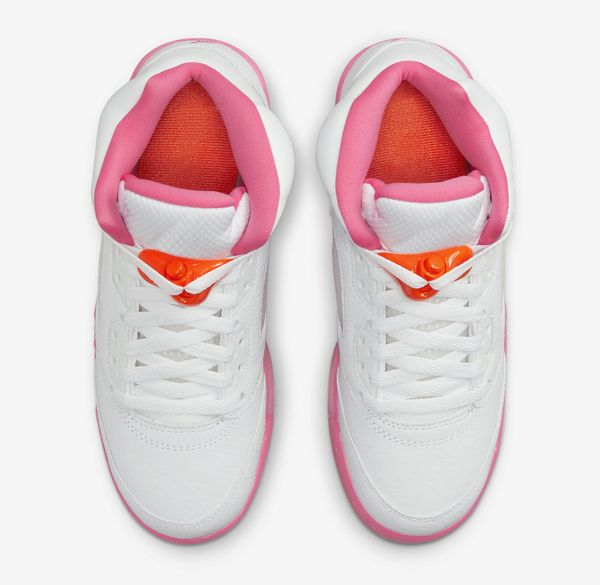 

2022 jumpman 5 women men basketball shoes 5s gs pinksicle/safety orange trainers sports sneakers size 36-47