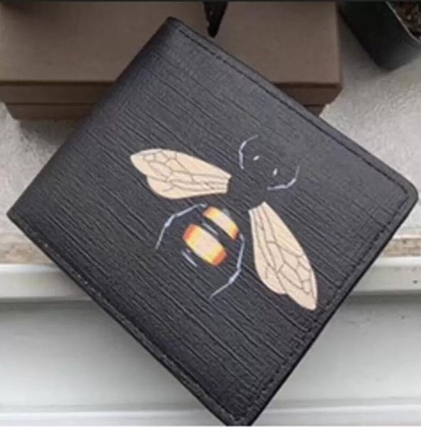 

2022 popular mens women wallet brand men's gunuine leather wallets for men purse wallet designer animal printed with box and dustbag, Red;black