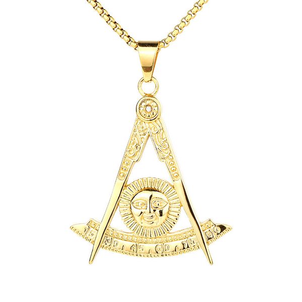 

stainless steel asonry necklaces & pendants masonic symbol fraternal association fraternity masonic regalia emblems men's and wonmen&#0, Silver