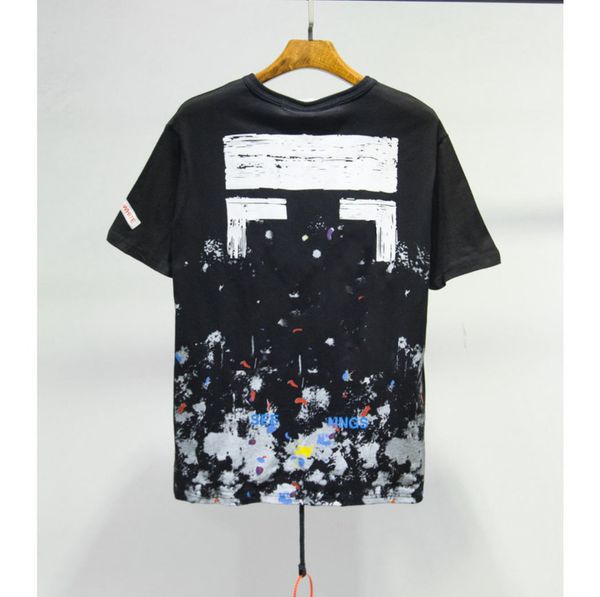 

mens summer women t shirts loose tees designers fashion offs brands man casual t-shirt luxury clothing street shorts sleeve letter arrow bl, White;black