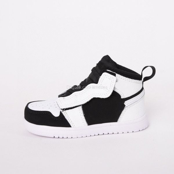 

kids 1 1s mid alt white black ar6351-119 toddler boys girls enfant children basket sneakers size us 8c-3y 22-35