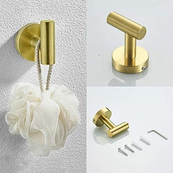 

towel racks gold 3 - piece bathroom hardware set bath hardware