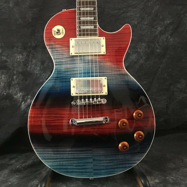 

diy brand new multicolor striped 6 string electric guitar