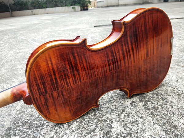 

real shandmade violin maple 4/4 3/4 solid wood natural tiger violino professional playing musical instrument