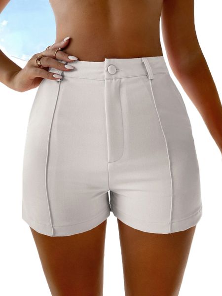 

sxy high waist skinny shorts 81dv#, White;black