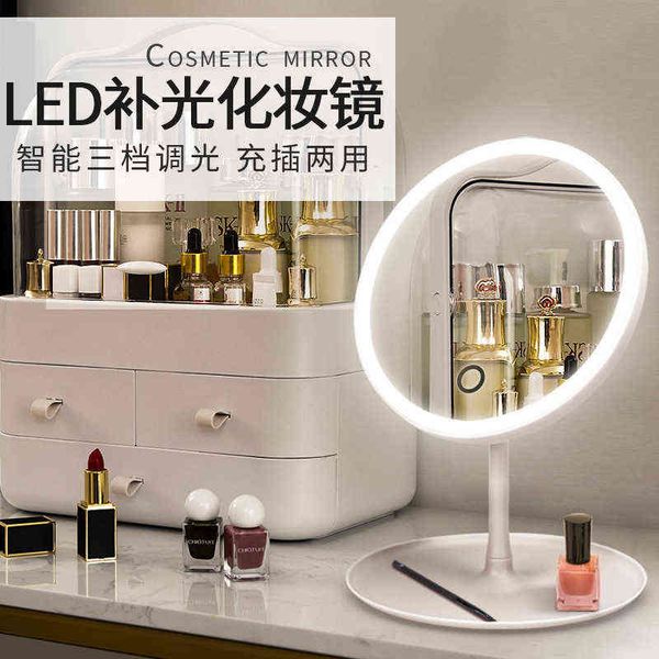 

factory outlet make up mirror led make-up desk with lamp net red lady ins wind dormitory portable small
