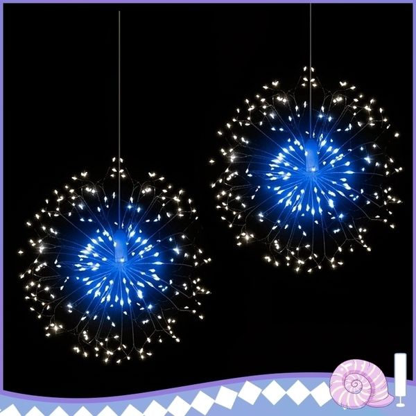 120 LED IP65 IP65 LED Starburst String Light Firework Lights Copper Lights Xmas Fairy Christmas Remote Control Y200603