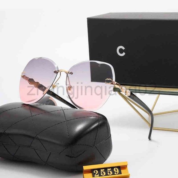 

designer channel sunglasses luxurious fashion woman mens brand pop style personality pearl frameless womens ultraviolet anti blue sunglasses, White;black