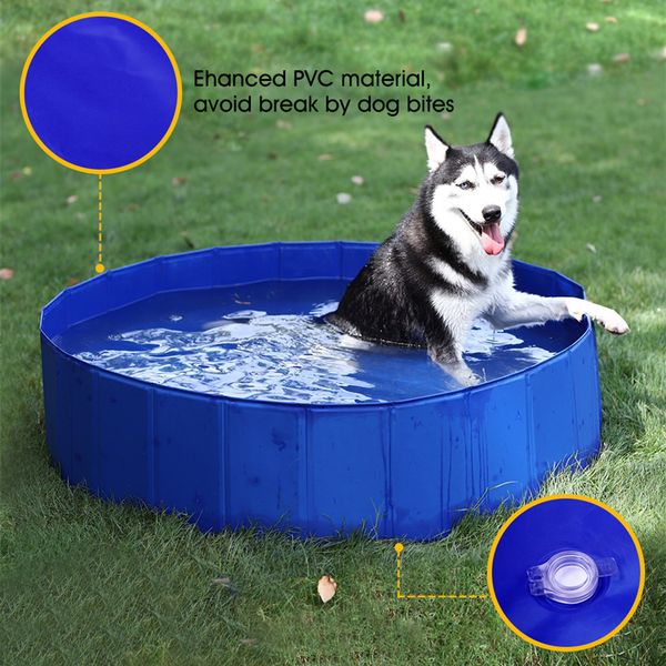 Katlanabilir köpek havuzu evcil banyo yüzme küveti küvet açık kapalı katliam banyo havuzu köpekler için çocuk havuzu