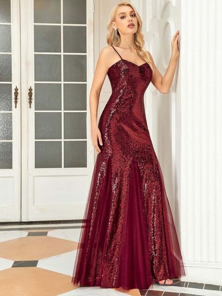 

ever-pretty boxy pleated sequin cami formal dress s46c#, Black;gray