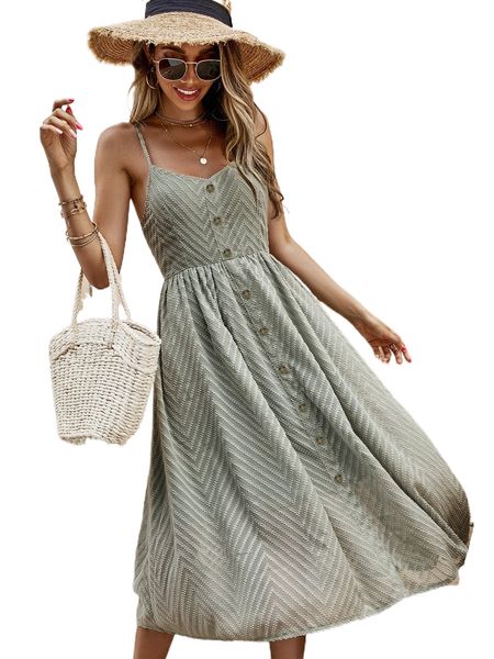 

chevron pattern cami dress b50o#, Black;gray