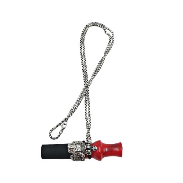 Bocchettoni di caveah riutilizzabile che fumano accessori con catena inossidabile shisha bocchettine chicha narguile con tuba