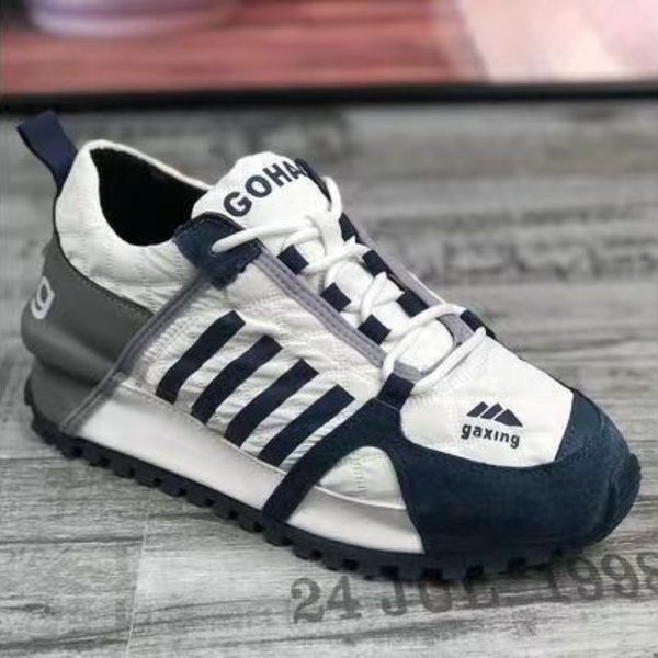 

man sport shoes summer front lace up casual sneakers inner high men's non-slip platform shoe, Black