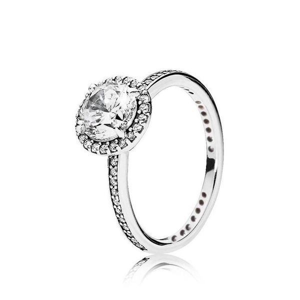 

real 925 sterling silver cz diamond ring with original box set fit pandora style wedding ring engagement jewelry for women girls317o