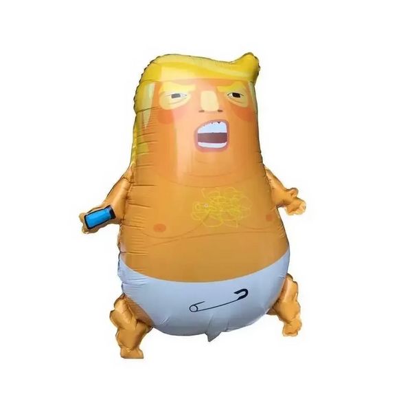 UPS 44x58cm 23 pouces Angry Baby Trump Balloons dessin animé film d'aluminium Shiny Donald Toys Party pinata Gag Gifts I AM BACK MAKE AMERICA GREAT MAGA président américain