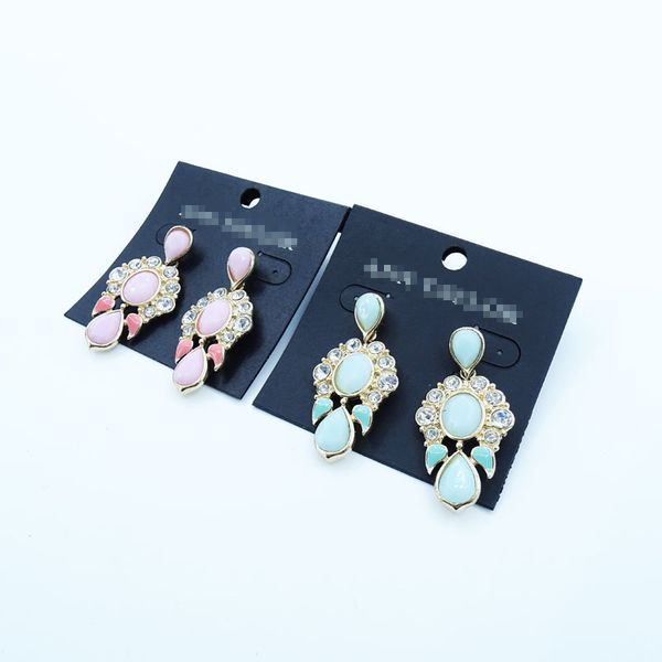 

pink green earrings stud small jewelry wholesale, Golden;silver