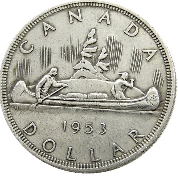 

1953-1963 10pcs date for chose canada 1 dollar craft elizabeth ii dei gratia regina copy coins nice home accessories silver coin2404