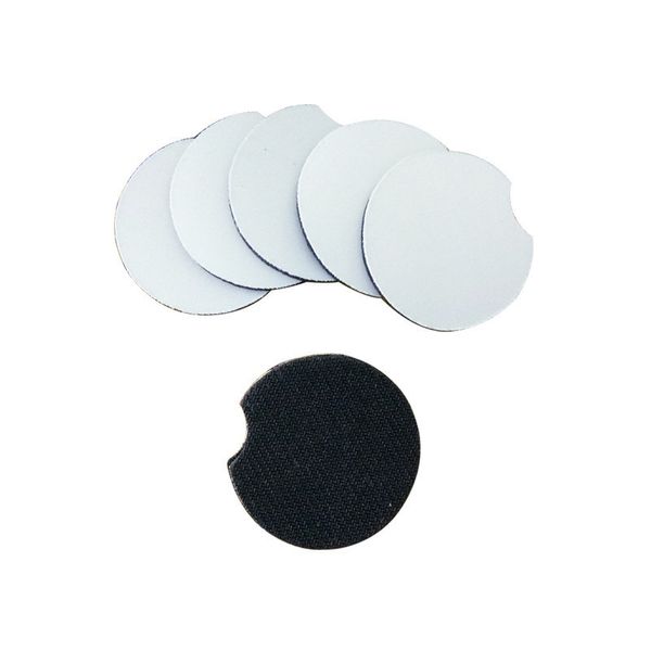 Sublimations-Neopren-Autobecher-Untersetzer, 6,4 cm, weißer, leerer Wärmeübertragungsboden, rund, quadratisch, individuell angepasste DIY-Matten mit 3 mm Dicke auf dem Luftweg A12