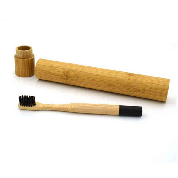 

toothbrush children's round bamboo toothbrush wood handle bristles low carbon boxed 1 piece 0312