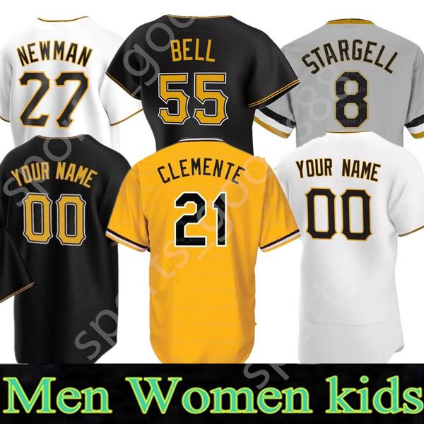 

2021 2022 custom s-4xl pittsburgh 21 roberto clemente jerseys 44 kevin kramer 29 socrates brito chris archer men women youthÂpiratesÂbasebal, Blue;black