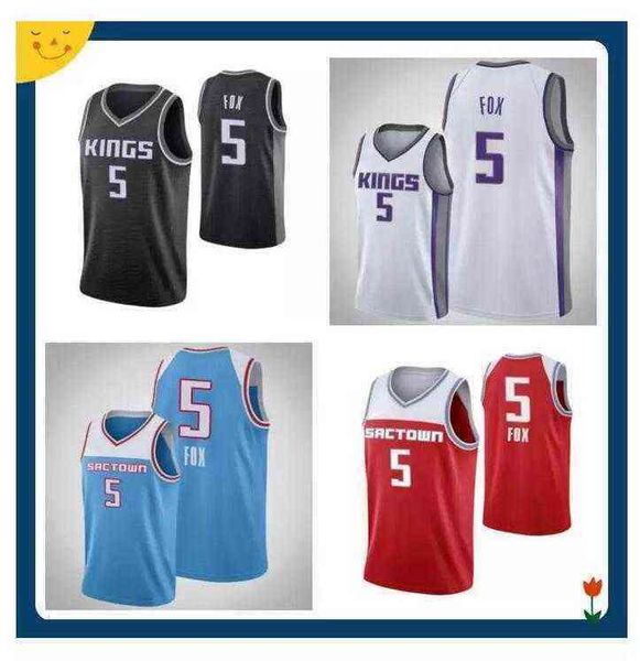 

basketball jersey5 de aaron fox''nba''jerseys, Black