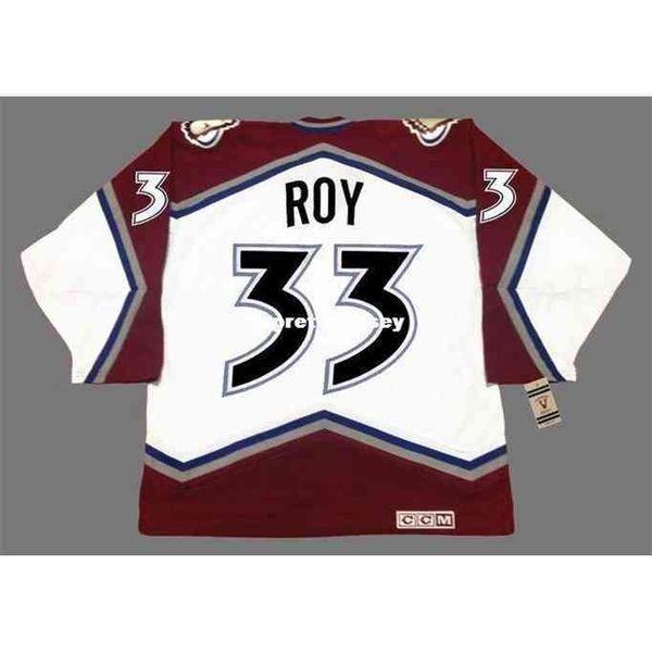 

wholesale mens patrick roy 2001 ccm vintage home retro hockey jersey, Black