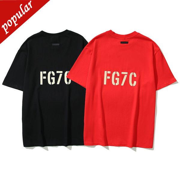 

factory direct sales fashion trend short sleeves multi thread essentials flocking letters sleeve men's t-shirt women's, White;black