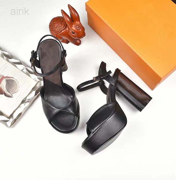 

2023 fish mouth women's sandals trend luxury real suede open toe women's classic high heel sandals rubber outsole party women&#039, Black