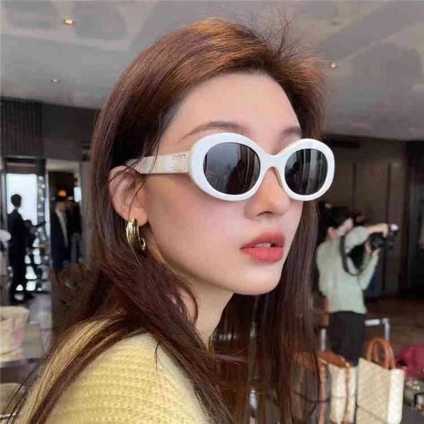 

sunglsses fshionle r e triomphe ovl sun, White;black