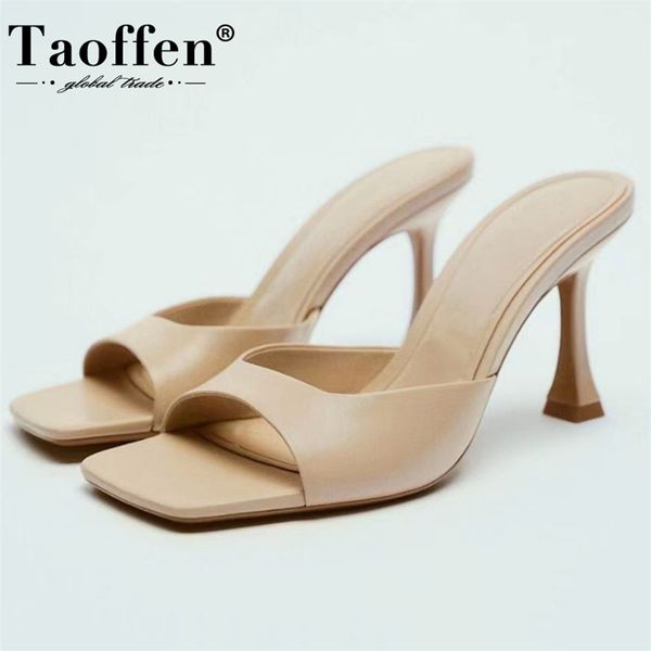 

taoffen women high heel sandals square toe strange heel ladies shoes for summer chic ins style shoes footwear size 34-42 220504, Black