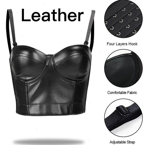 

waist trainer corset steampunk bustiers leather gothic clothing corselet burlesque push up bras women bra, Black;white