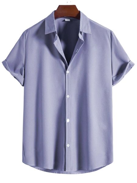 

men solid button up shirt f8fe#, White;black