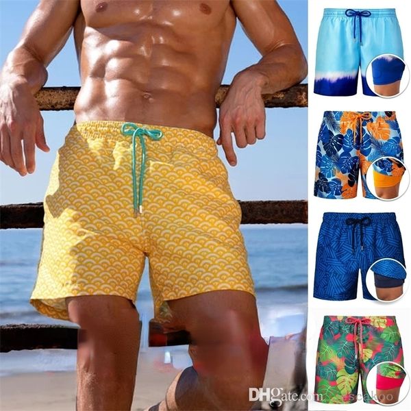 

summer mens jogger biker shorts beach pants with drawstring printed sweatpants double capris plus size casual clothing, White;black