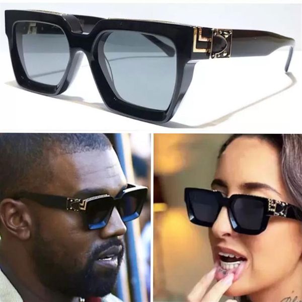 

millionaire sunglasses man ladies designer sunglassess fashion style summer uv400 lens retro shiny gold 1165 laser logo high q257t, White;black